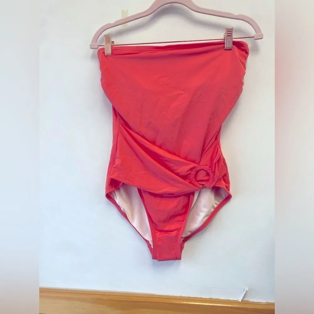 NWT‎ Michael Kors Nectarine One piece Swimsuit Sz 12